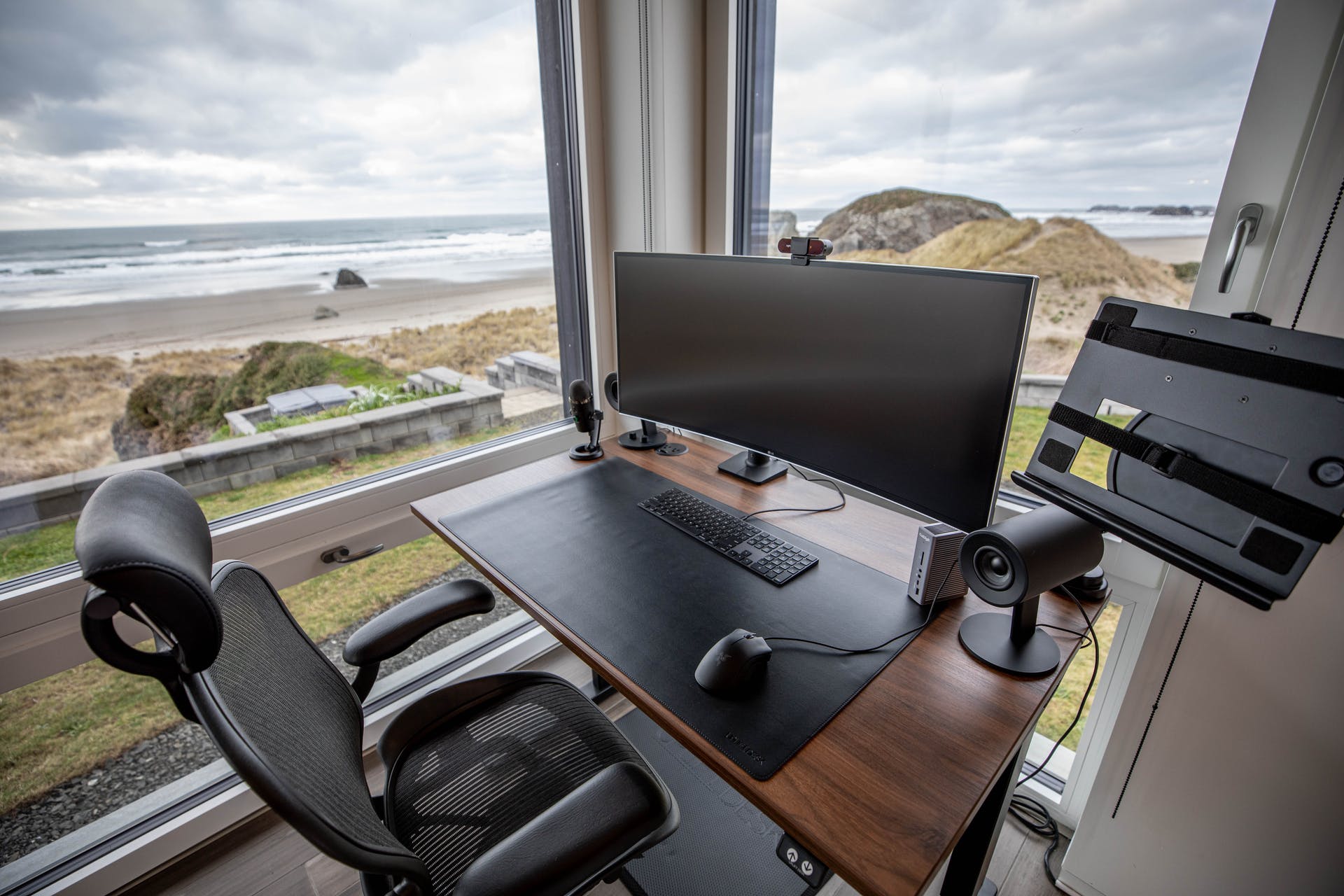 Remote work desk in a Wander home